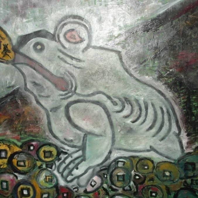 Frog on Coins, 2019